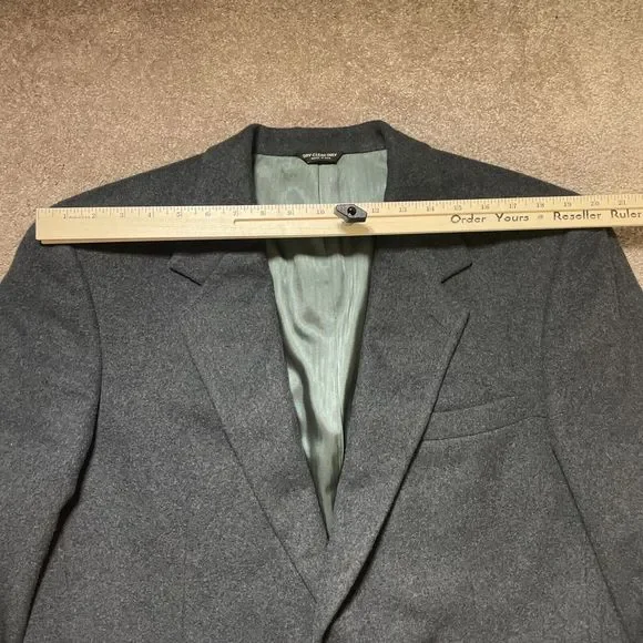 Cashmere Mans Gray Jacket 46R Business Work Blazer Joseph & Lyman Bloomingdale’s - Picture 7 of 16